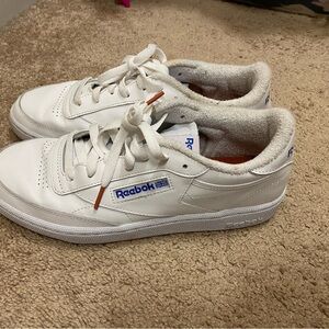 Reebok womens Club C Sneaker, White/Luminous Lilac/Court Blue, 10.5 US